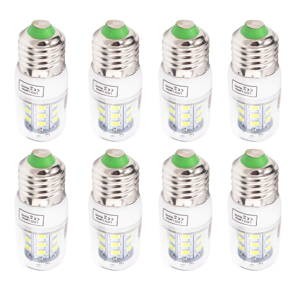 8 ampoules LED en forme maïs, 5 W, non variable, blanc froid, 500 lumens, 6000 Kelvin, 360°ree, idéales l'éclairage domestique lustre