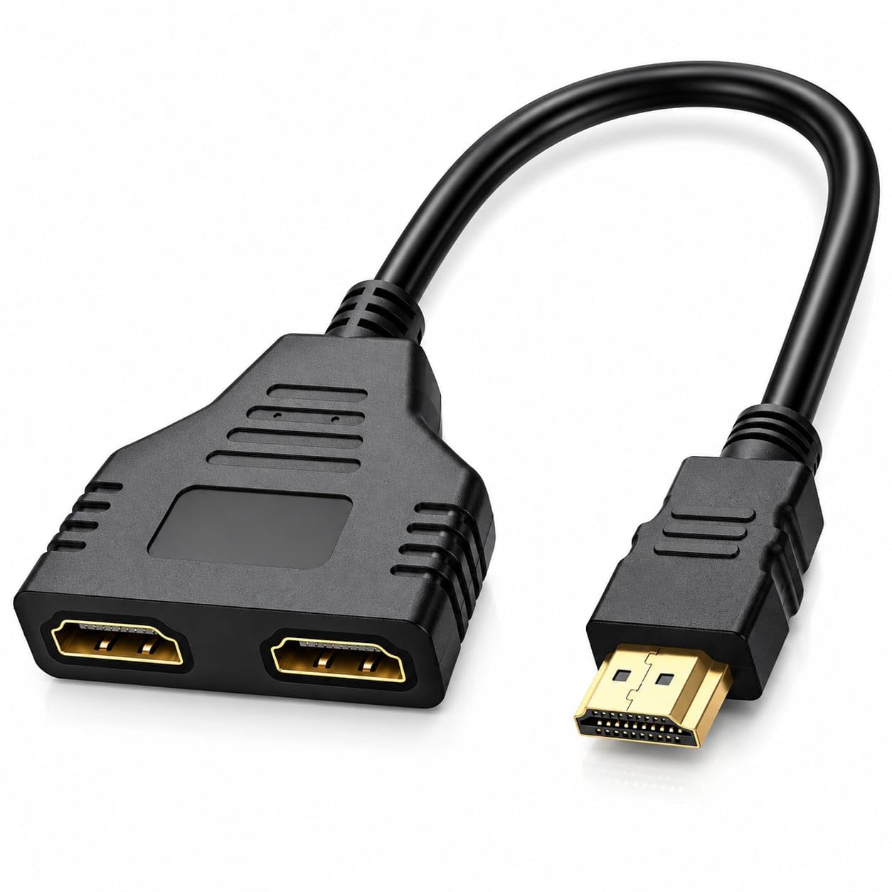 FORIDA HDMI Y Splitter Cable 1 in 2 Out, 4K 1080P 3D HDTV Dual Port Adapter, 1 Male to 2 Female HDMI Converter Switch for TV Monitor Laptop PS3 PS4 PC VR Display HDTV (1 in 2 Out)-image-5
