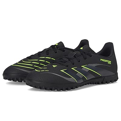 adidas Kids Club Predator Turf Cleats (Little Kid/Big Kid) Kids Shoes Black/Carbon/Lucid Lemon