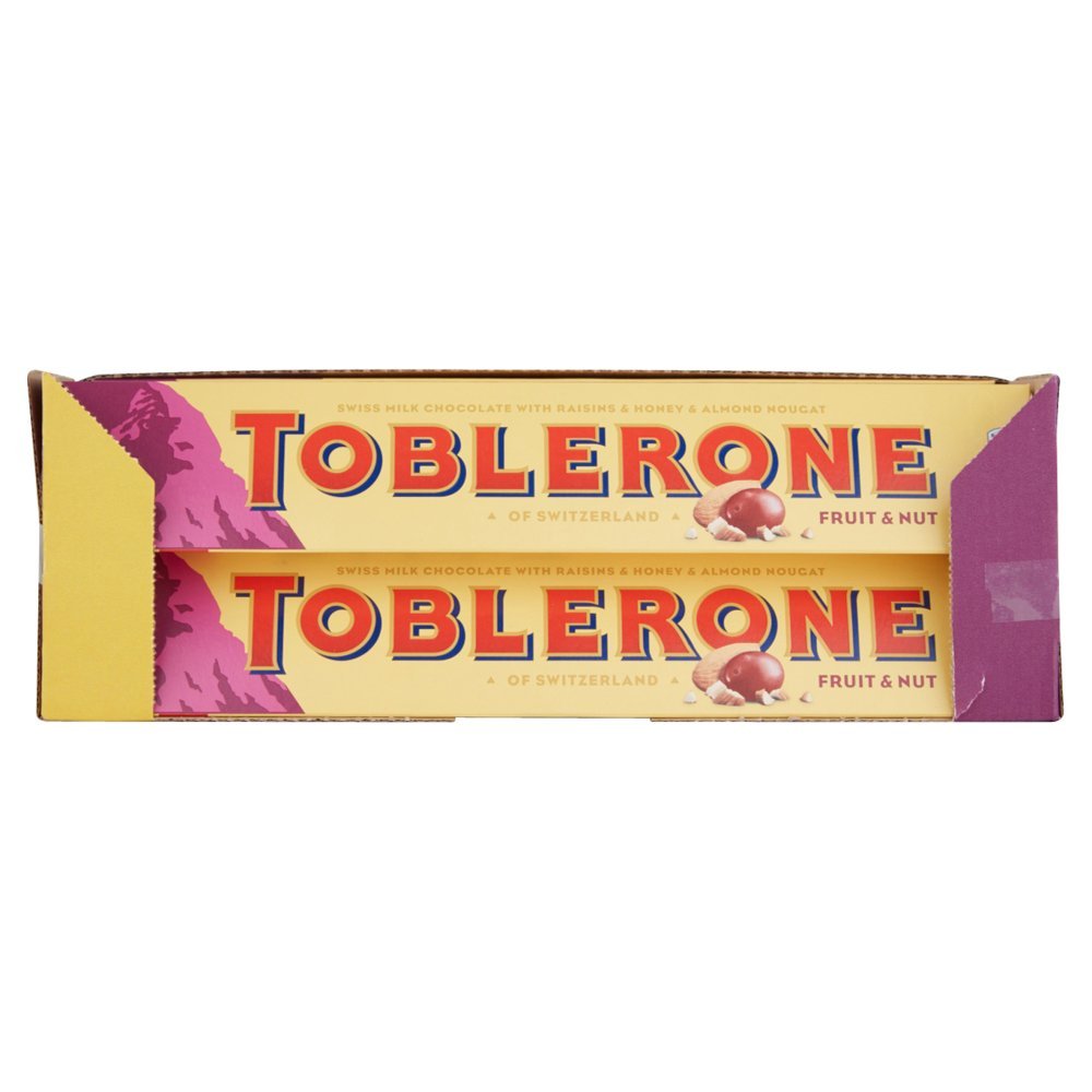 Toblerone Fruit and Nut Milk Chocolate Bar 360 g (Pack of 10) Buy