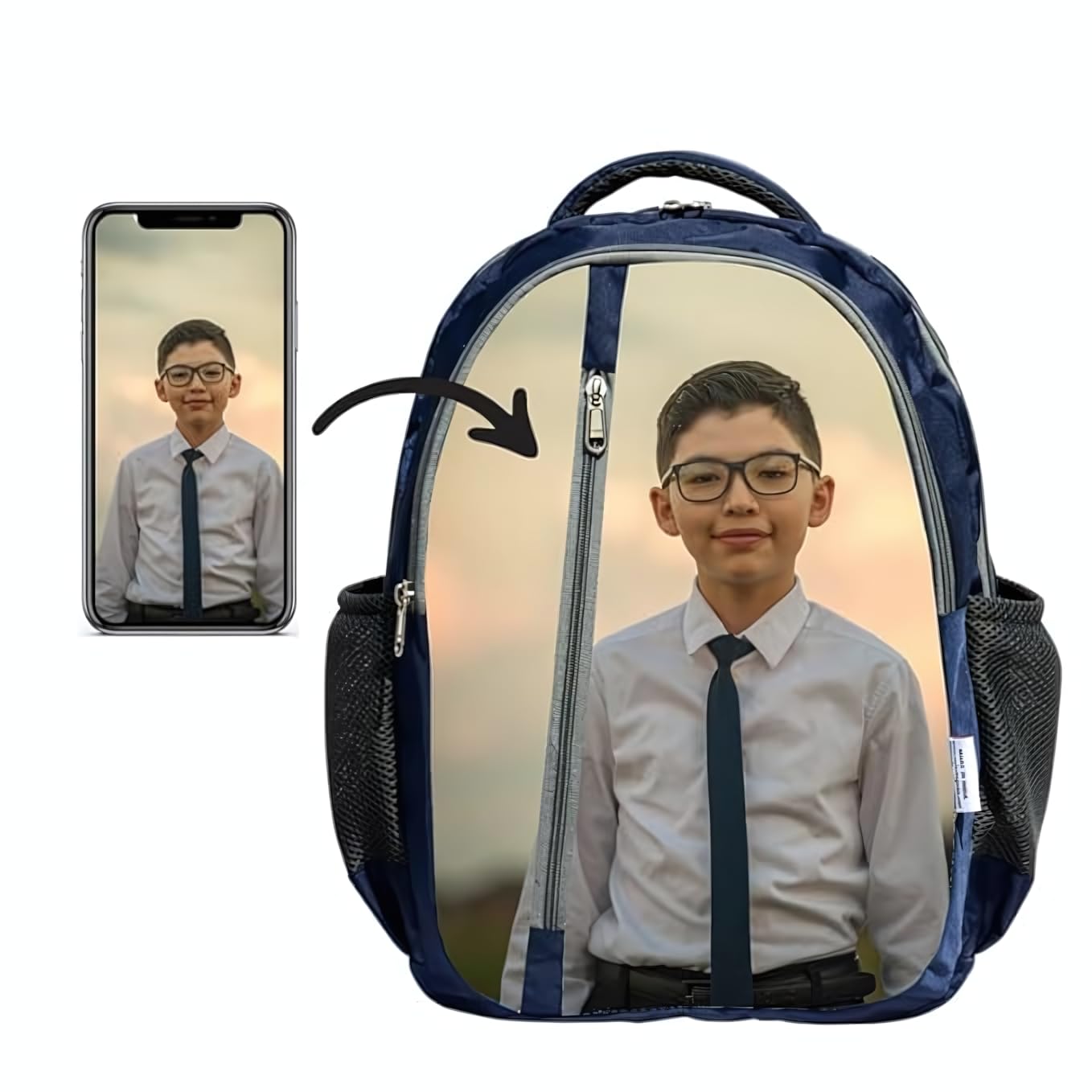 Printed Personalised Laptop Backpack | Customized Bag for School, College, Office, Perfect for Offical Gift | Customised Company or Brand Logo | Water Resistance | Fit 16 inch laptop