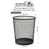 Trash Can Stainless Steel Black Mesh 1 Piece Office Office Office School etc. Trash Can Metal Perforated Easy Operation