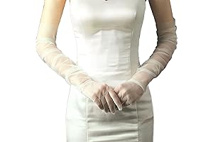 Acenail Long Tulle Wedding Gloves