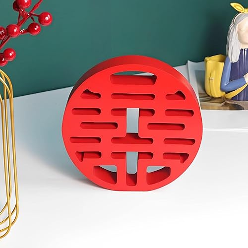 Miniatura 3 de shamjina Decoración de madera china para decoración de pared, escultura de compromiso, cuadrado