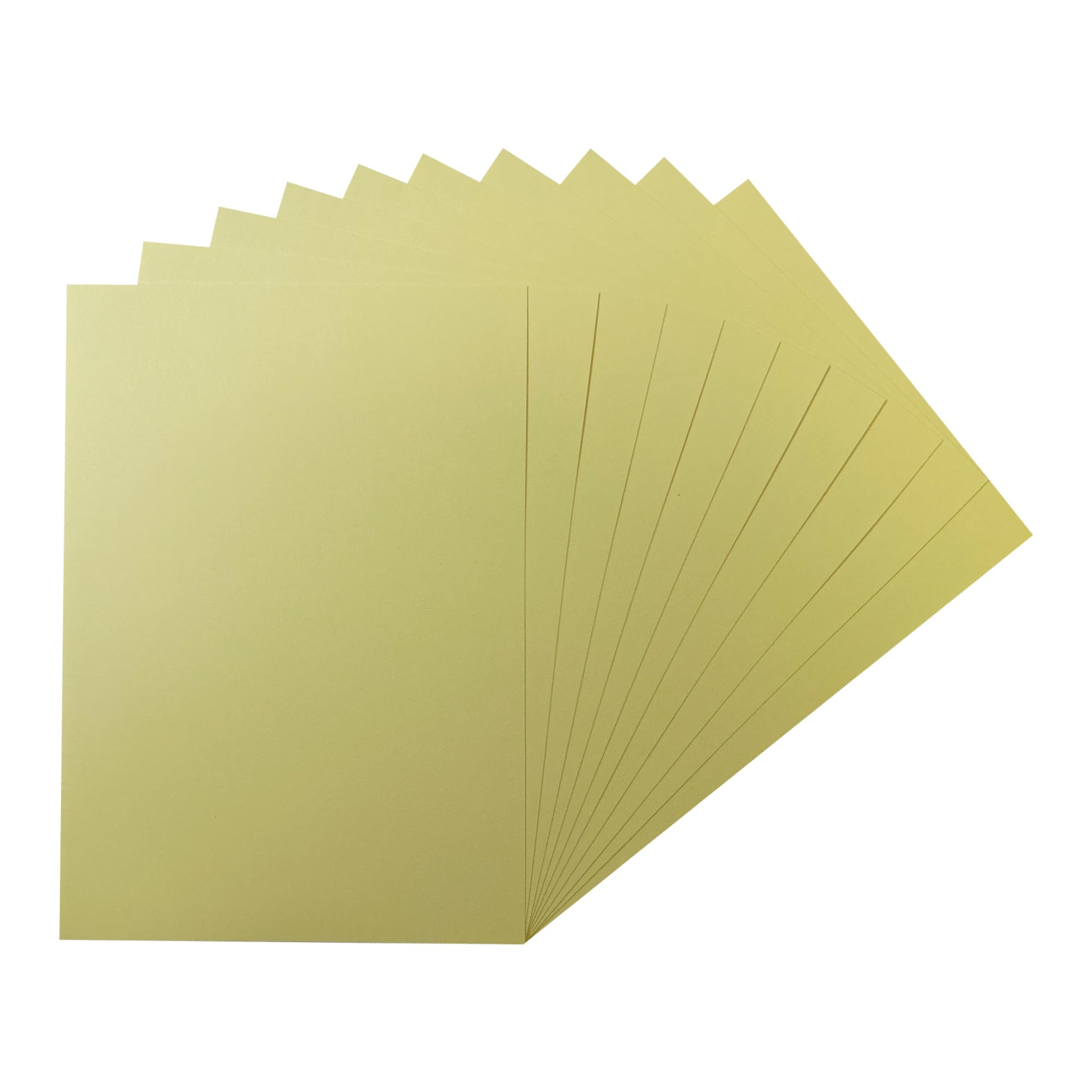 Pack of 50 A5 Pastel Yellow Coloured Card 160gsm Sheets — image 1