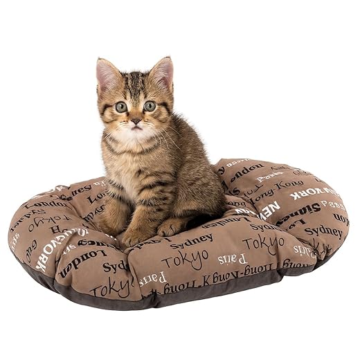 Ferplast RELAX Dog and Cat Cushion 45/2, Cushion, Padded Cushion for Dog and Cat Bed, Oval, Soft Cotton, Washable, 43 x 30 cm