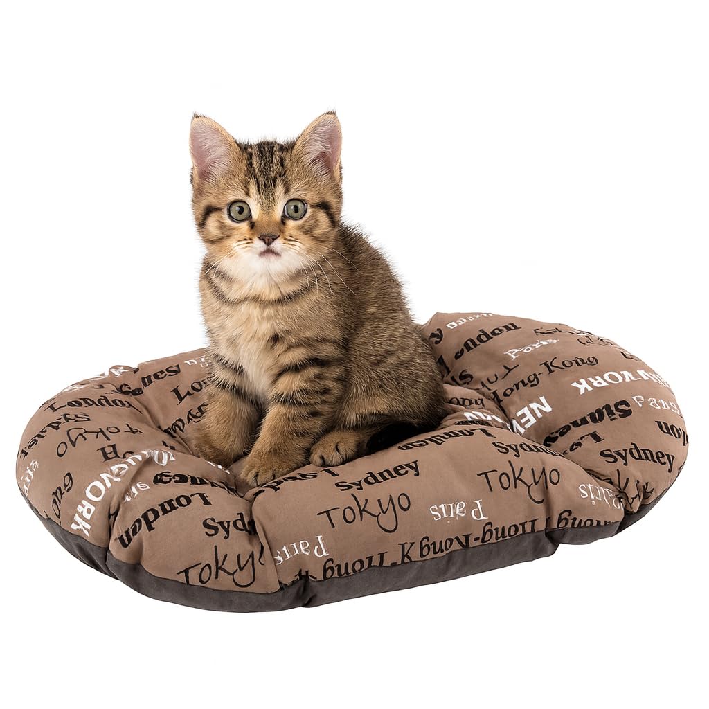 Ferplast Cuscino Cane e Gatto RELAX 45/2,Materassino, Cuscino Imbottito per Cuccia Cane e Gatto, Ovale, Cotone Morbido, Lavabile, 43 x 30 cm