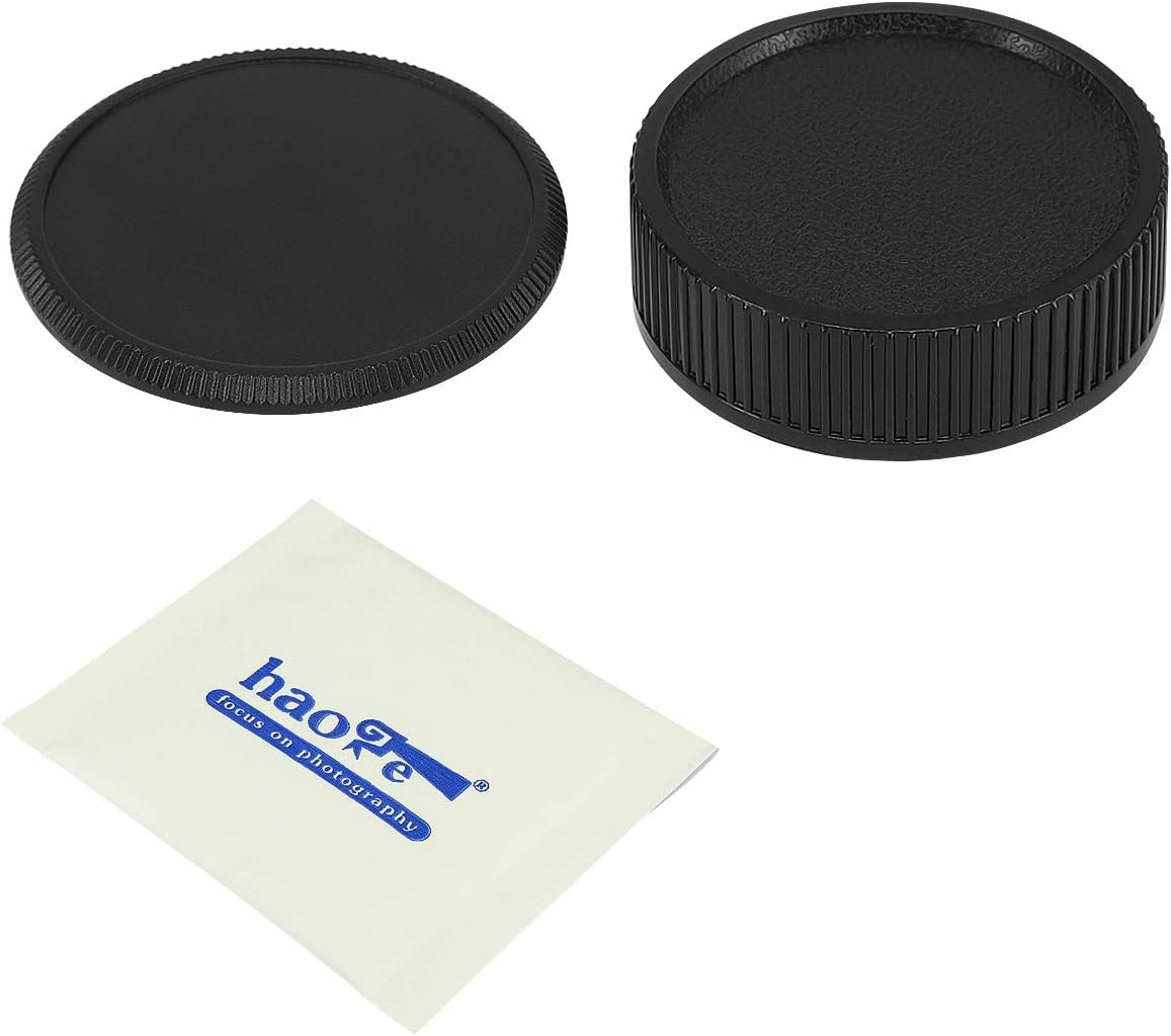 Haoge Camera Body Cap and Rear Lens Cap Cover for Leica L39 M39 39mm Screw Mount Camera Lens