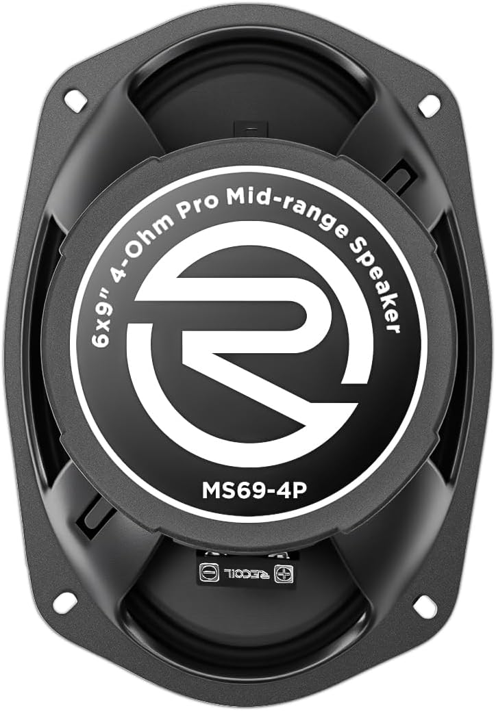 RECOIL MS694P 6X9-Inch Midrange Pro Audio Car Speakers, 700 Watts Max Pair 4Ohm, 1.5-Inch High Temperature Kapton Voice Coil