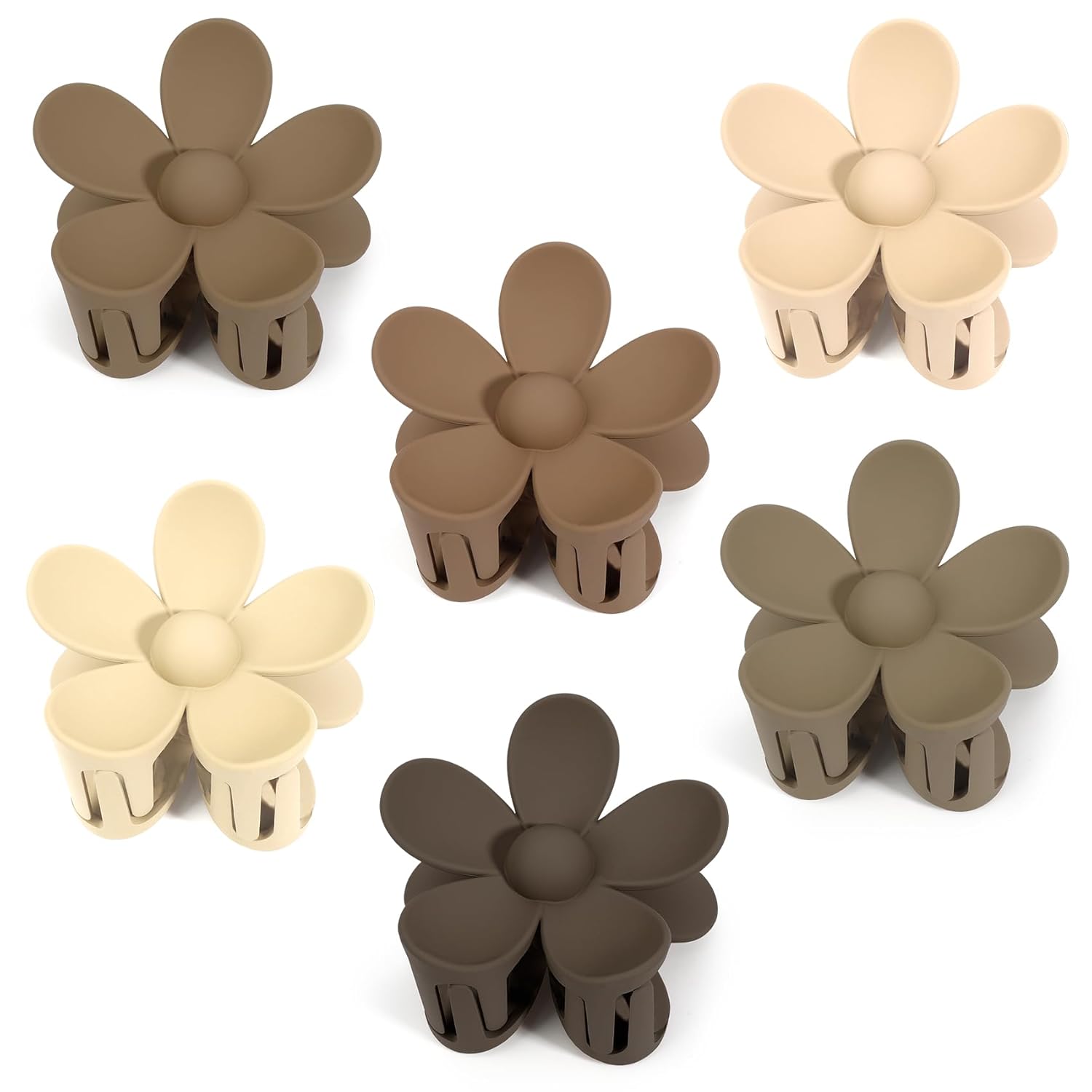 Hair Clips,6pcs Claw Clips,Flower Claw Clips,Hair Claw