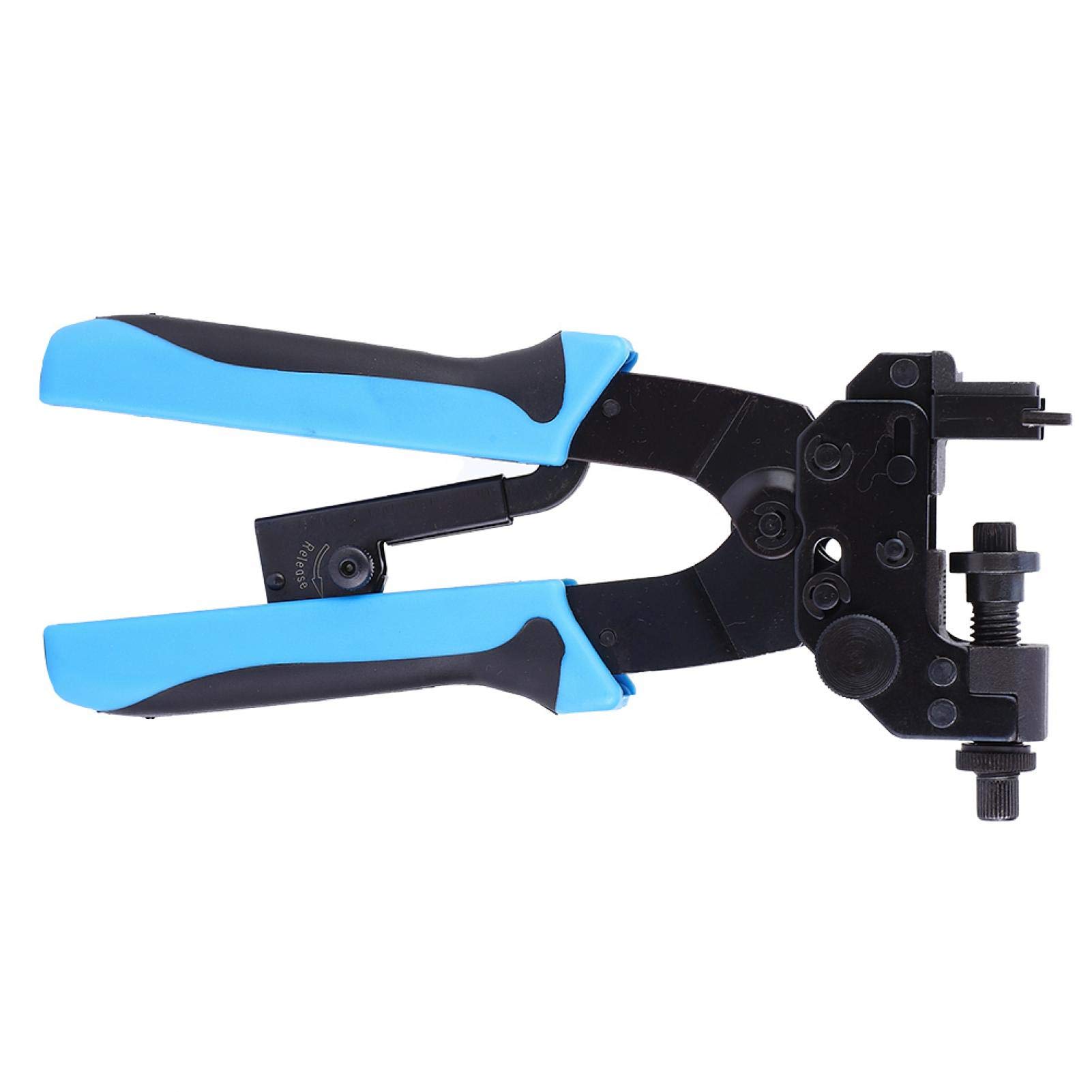Pinza a crimpare per connettori, pinza a crimpare a compressione terminale F BNC RCA Pinza a crimpare per cavi coassiali di rete Pinza regolabile