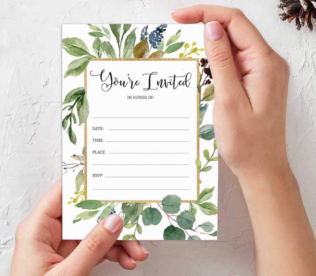 Inkdotpot Pacchetto Di 30, Siete Invitati Inviti Con Le Buste, Inviti Di  Verde Per Il Vostro, image size:1100x962