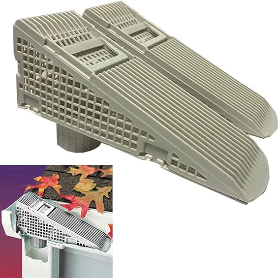 The Gutter Guard Wedge Eliminates Downspout Pipe Clogs From Leaves