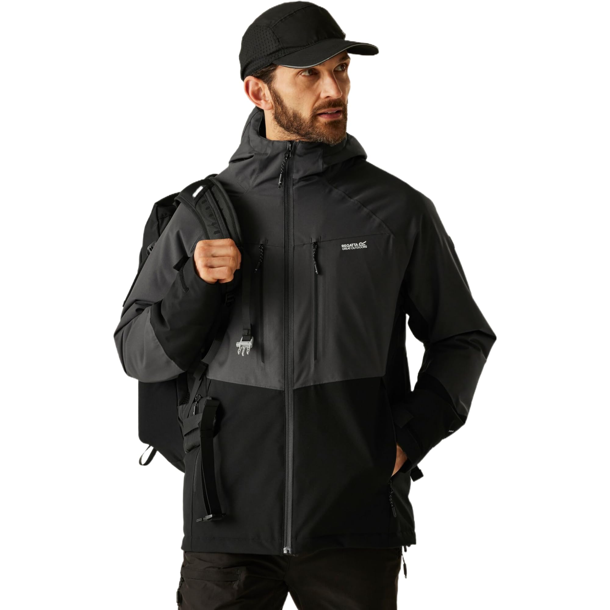 Regatta Men's Black Highton Stretch Isotex Thermoguard Insulated Waterproof Jacket - XXL