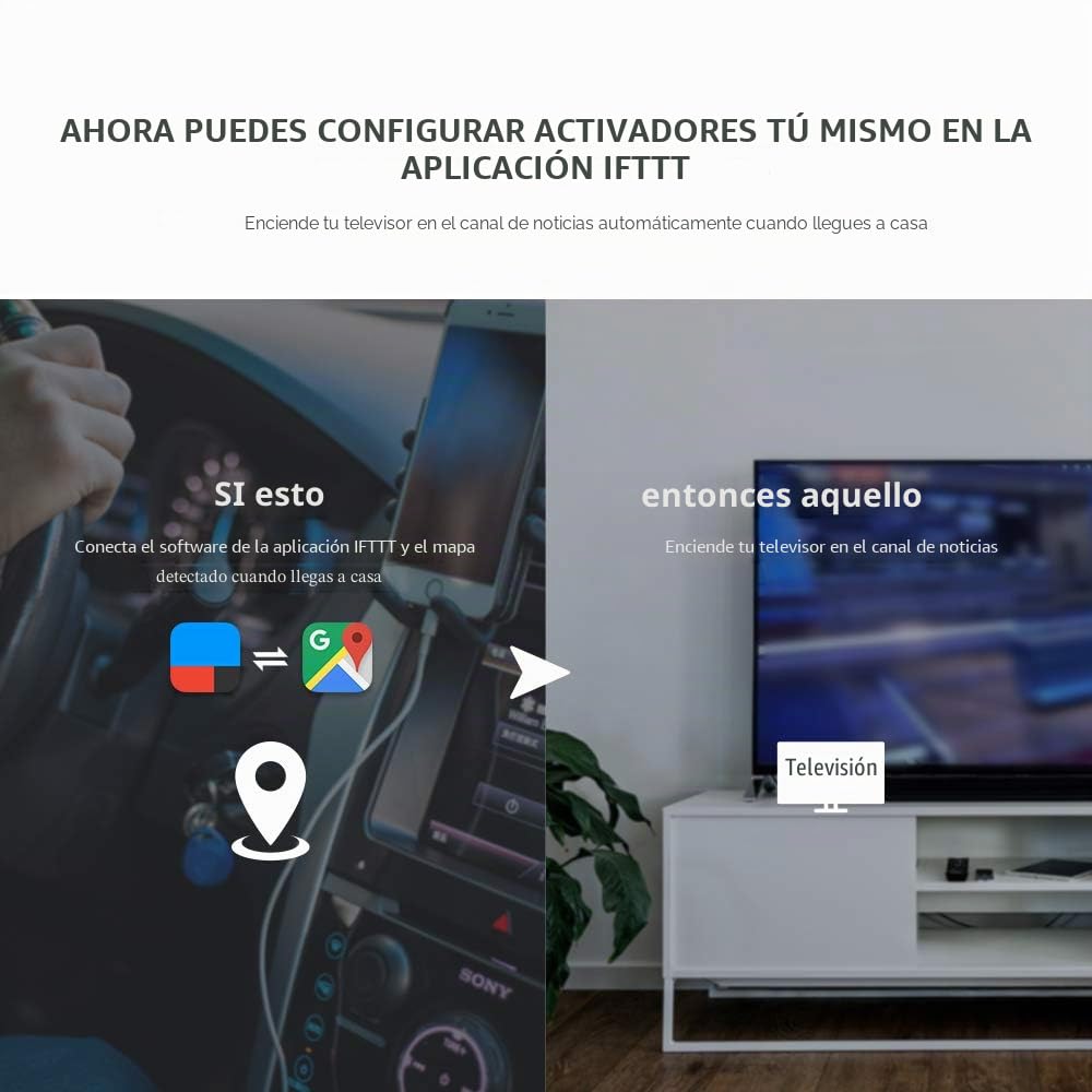 BroadLink RM4 Pro IR y RF Mando a Distancia Universal, Code Learning - Mando a Distancia WiFi para el hogar Inteligente y Dispositivos - para TV, AC, Motor de Cortina - Compatible con Alexa