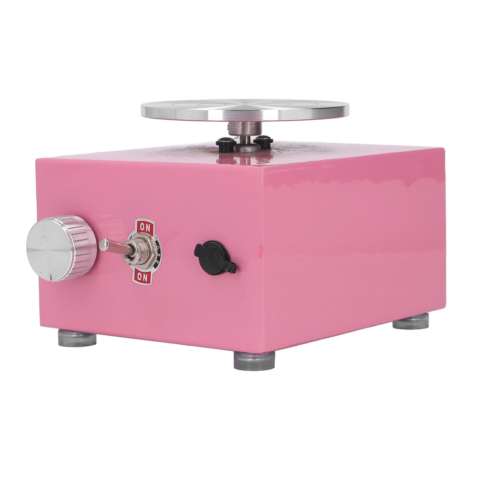 Fockety Mini Torno de Cerámica, Máquina de Rueda de Cerámica Ajustable de 0-2000RPM, Rueda de Cerámica Eléctrica con Lavabo Desmontable para Niños para la Enseñanza de Cerámica Escolar, Bricolaje(EU)
