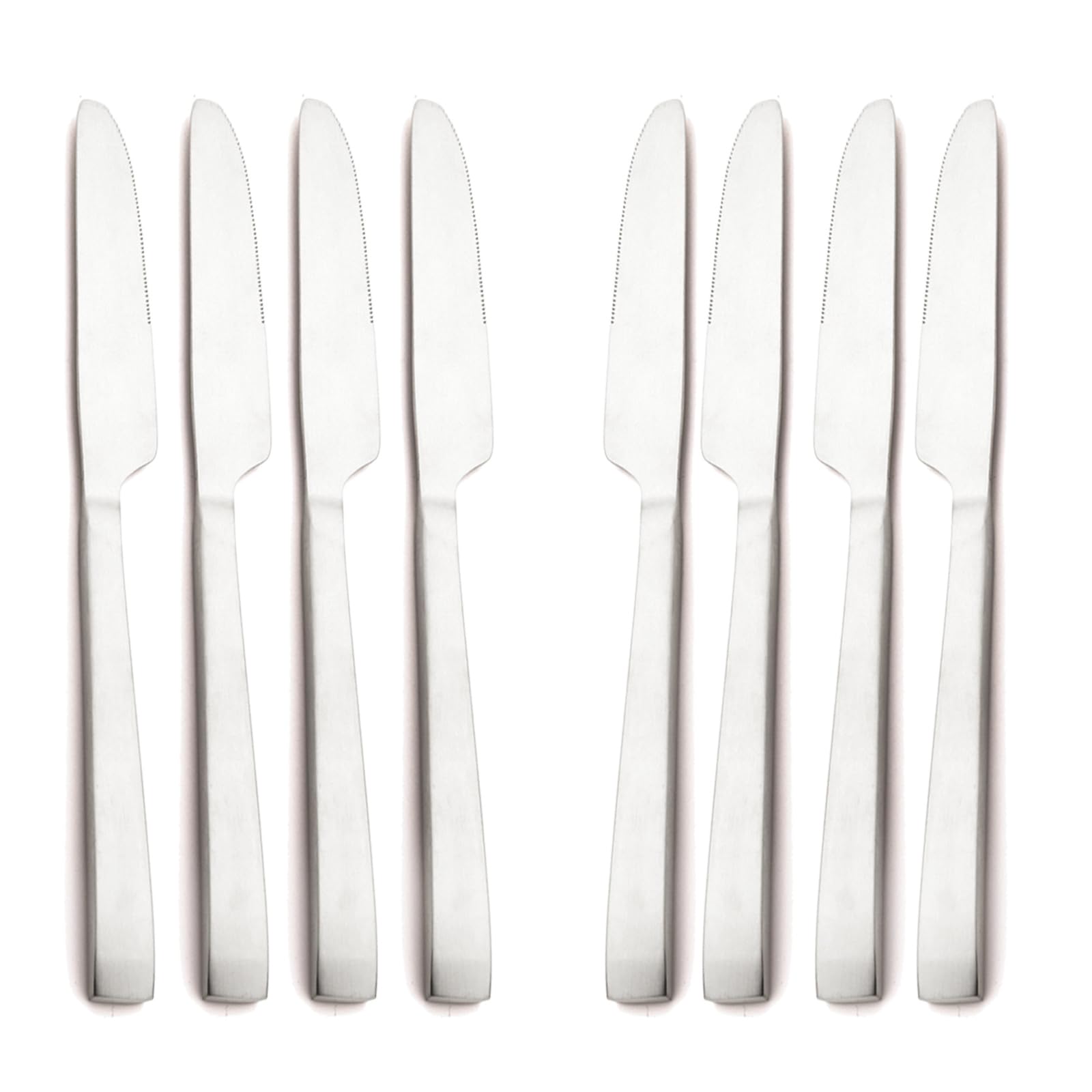 snplowum 8-Piece Dinner Knife, 18/10 Stainless Steel Matte Silver Steak Knife For Home Restaurant Party Daily Butter Use? 9-inch