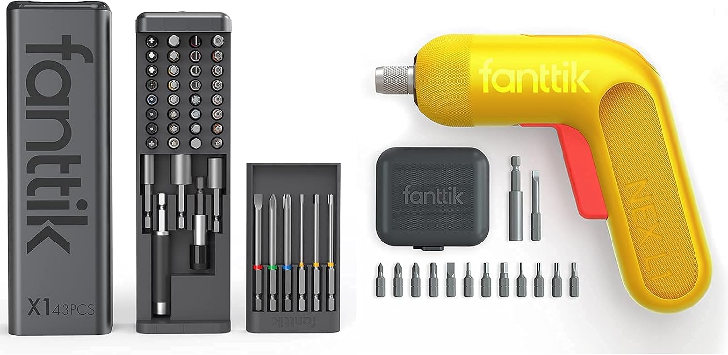 Fanttik Cordless Screwdriver Kit (NEX L1 Pro Yellow), 14pcs