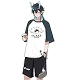 Imbibitor LunaeSeries Character Element T-Shirt and Shorts Set Casual Summer Cosplay Costume Unisex