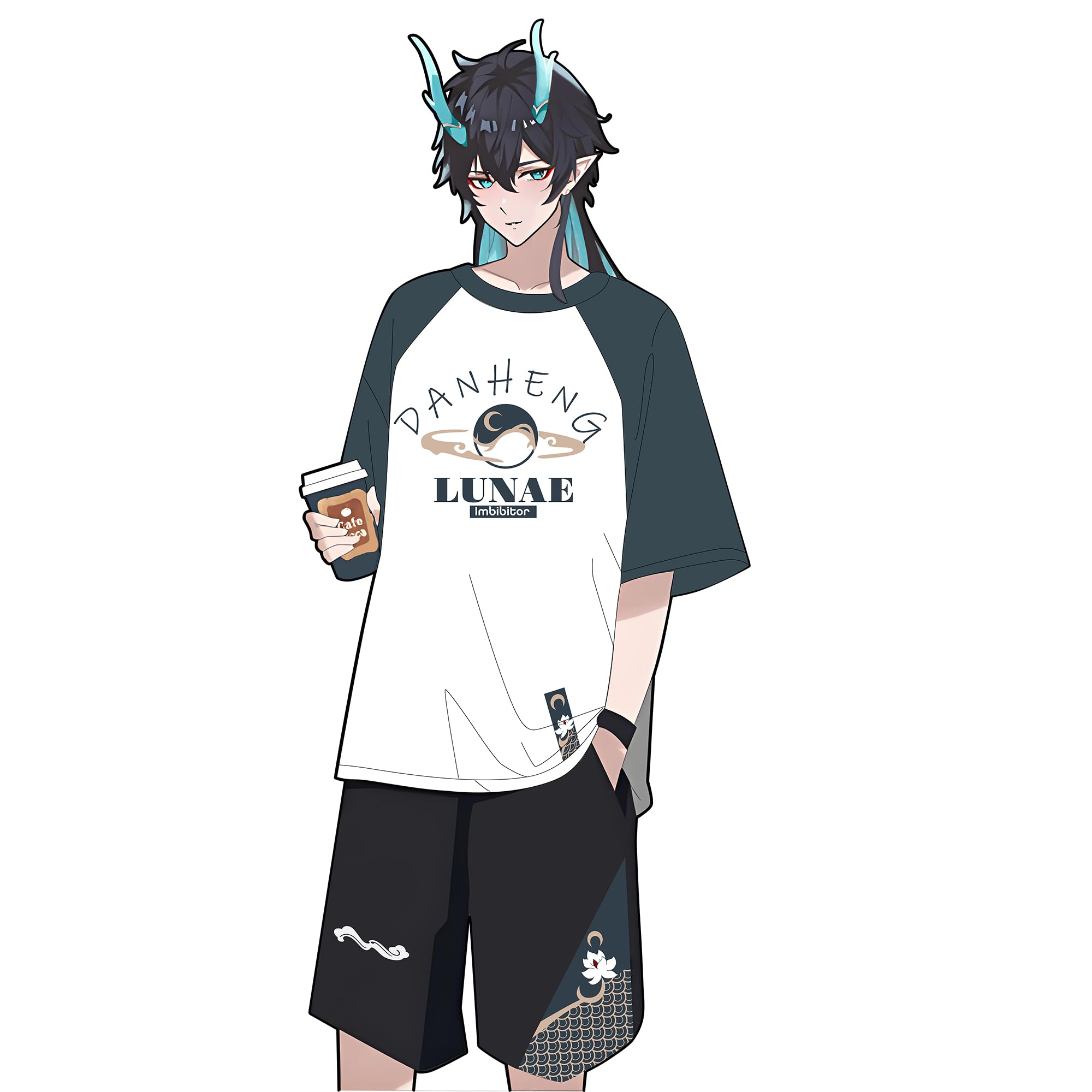 Amazon | [RUIBOCOS] 崩壊：スターレイル 飲月(インゲツ) 印象半袖T 