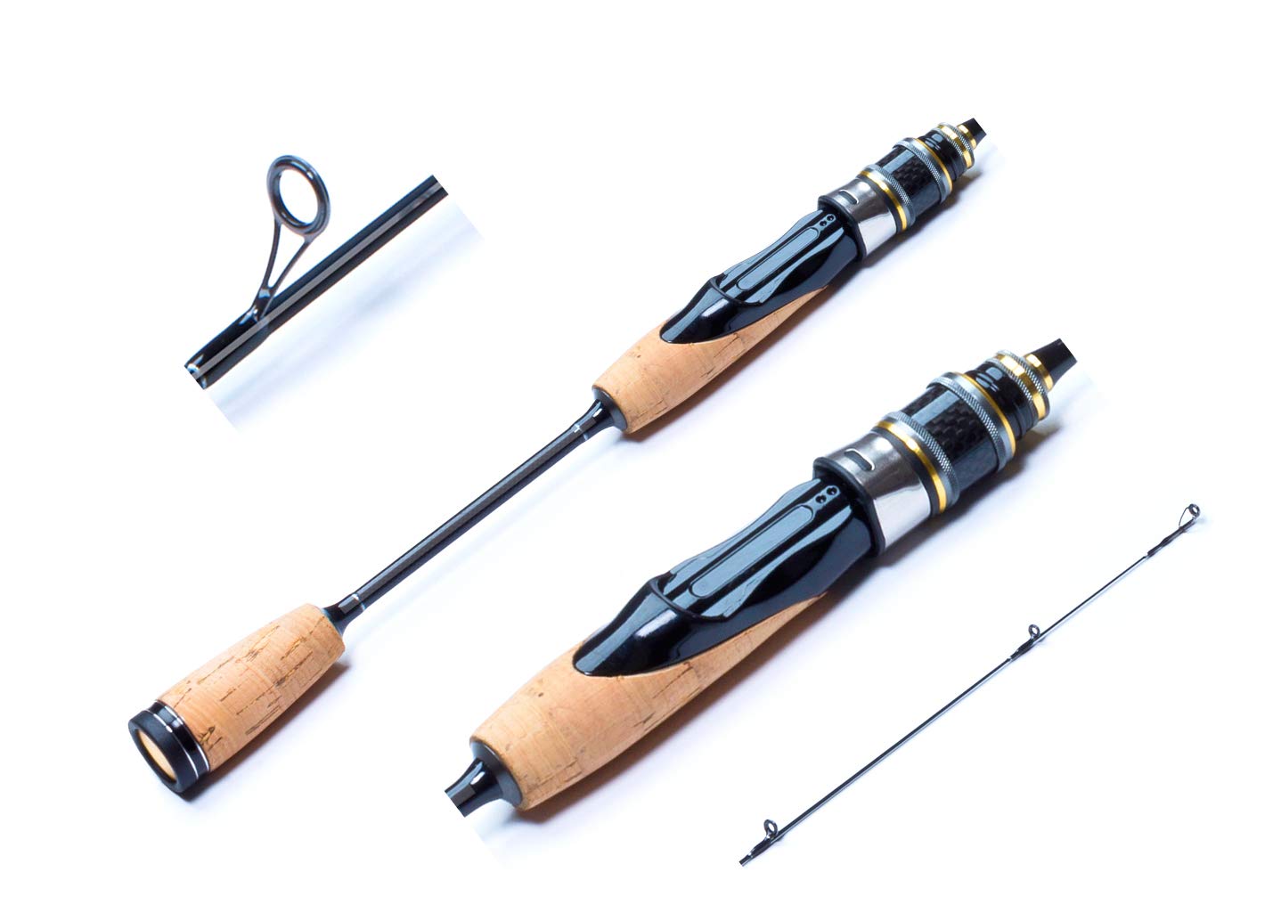Profi Angelcombo Forellen Angelset komplett sofort angelbereit ! 180cm UL-Carbonrute CapitalFishMaster + bespulte Rolle + Köderset + Kescher. Spinnrute