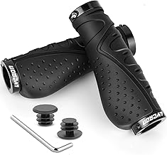 LYCAON Impugnature per Manubrio Bici, Manopole per Bicicletta Antiscivolo Ergonomiche, Impugnatura per Biciclette - Gomma Alluminio, per MTB/BMX/Mountain/Downhill/Foldable/Bicycles/Scooter