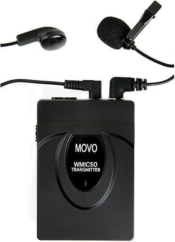 Miniatura 3 de Movo Sistema de micrófono inalámbrico Lavalier de 2.4 GHz para D7500, D7200, D7100, D5600, D5500, D5300, D5200, D3500, D3400, D3300, D3200, D850,