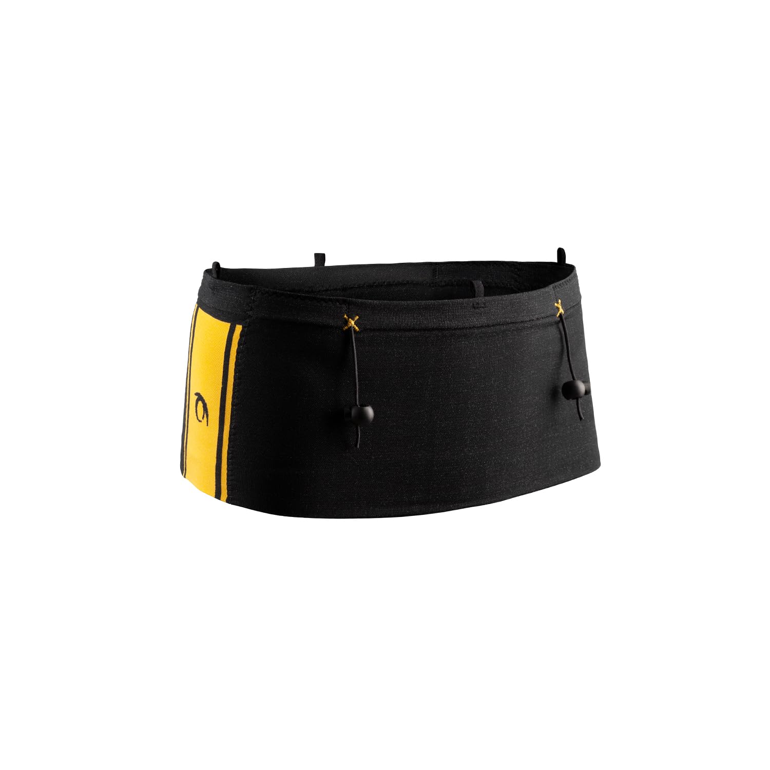 LURBEL Loop Three, ceinture porte-canne et porte-bâtons, ceinture de trail, ajustement optimal, unisexe., Noir/jaune ambré, 2, Moderne