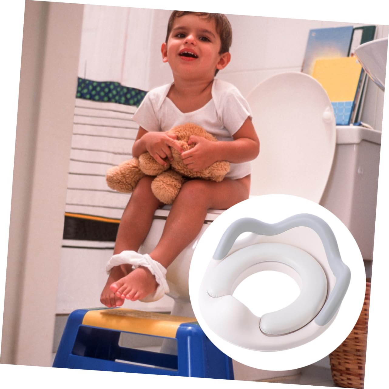 VICASKY 1pieza Asiento De Entrenamiento Para Toilet Kids Diseño Antideslizante Fácil De Limpiar Para Potty Training Accesorio Para Niño Niña y Niñas