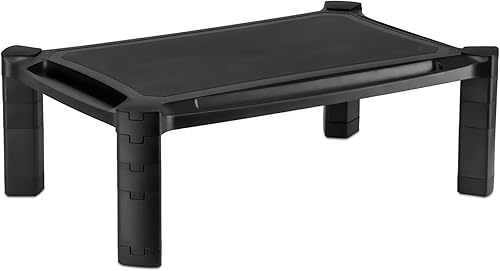 Miniatura 3 de Mount-It! Elevador para monitor de computadora de escritorio, estante de mesa ajustable en altura para pantallas e impresoras de PC y portátiles, 19