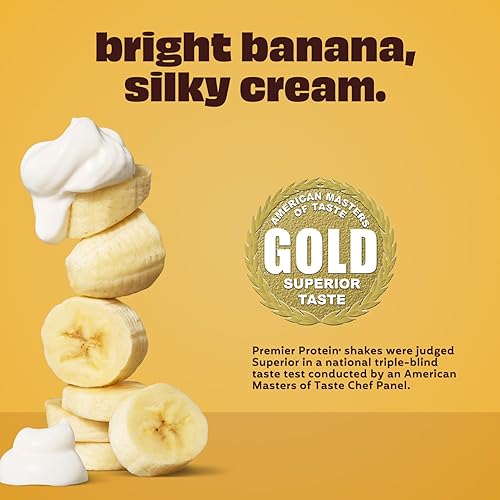 Vista 4 de Premier Protein - Batido de proteína sabor a plátanos y crema, 30 gramos de proteína, sin azúcar añadida, 24 vitaminas y minerales para apoyar