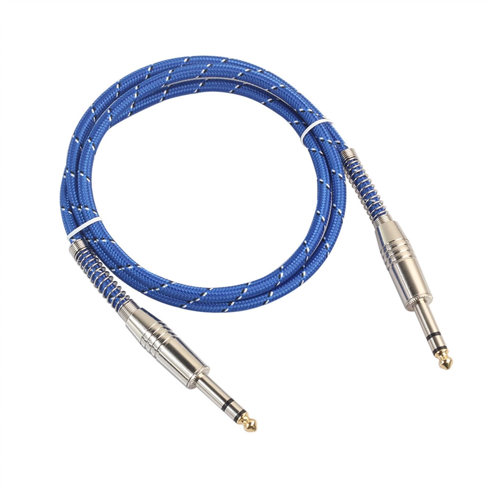 kabel audio do gitary Wtyczka Ze Stopu Cynku Podwójnie Ekranowany Przewód Stereo Trójrdzeniowy 6.35 Męski Na Męski Kabel Audio Do Gitary (Color : 15 m)