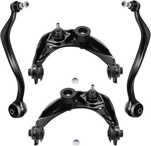 Miniatura 172 de Detroit Axle - Kit de brazos de control frontal RWD para Chrysler 300 Dodge Challenger Charger Magnum, 2 brazos de control superiores 2 rótulas