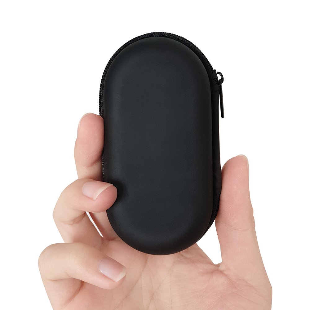 ZFRE Headphones Carrying Case, Travel Portable Storage Bags for Bluetooth Wireless Headphones, Cords, Cable, iPhones Earbuds, Charger, Airpods, USB Flash Driver, MP3(Oval)