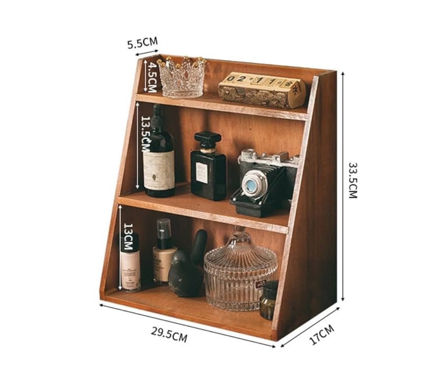 Amazon.co.jp: Ladfrol 3 層ヴィンテージディスプレイ棚デスク