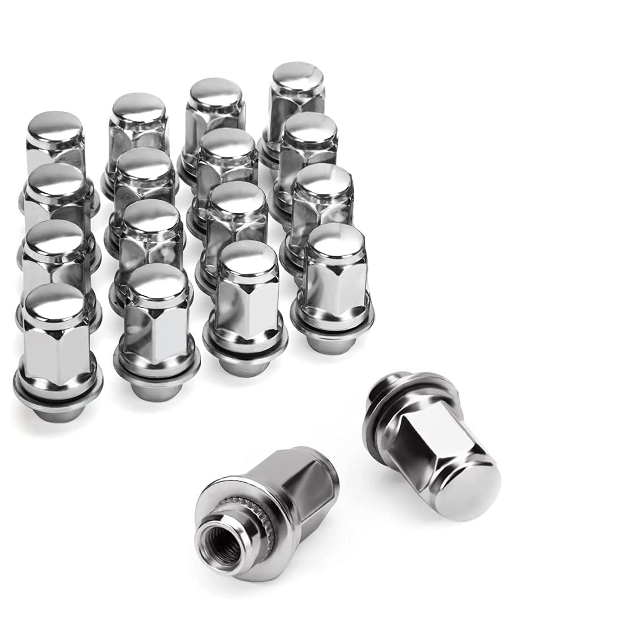 Kylo Stainless Steel Anti-Rust Wheel Nut Compatible with Corolla/altis/fortuner/innova crysta/yaris Chrome M12x1.50 OEM Factory Style Mag Lug Nut (Pack Of 4, 12 x 1.5)-image-13