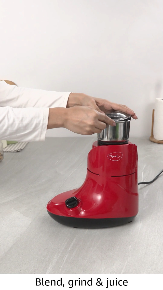 Buy Pigeon by Stovekraft Ruby Woo Mixer Grinder with 3 Jars and 1 Buy Pigeon by Stovekraft Ruby Woo Mixer Grinder with 3 Jars and 1