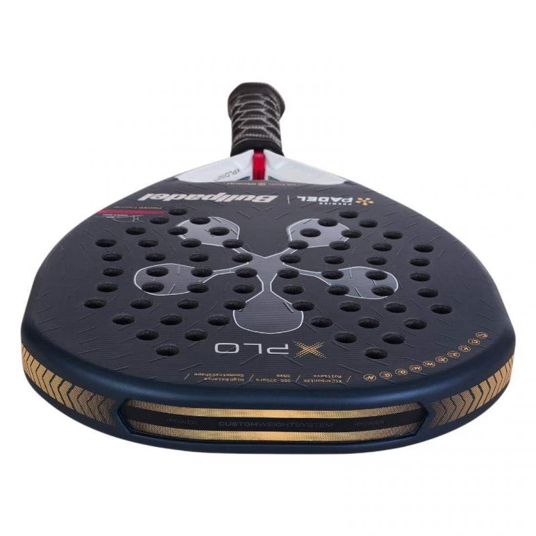 BULLPADEL - Raquette de padel XPLO Premier | Max Power Forme géométrique Raquette de padel pour attaque experte | X-Tend Carbon 12K & Power Multieva Core | Explosivité de l'énergie de l'air et