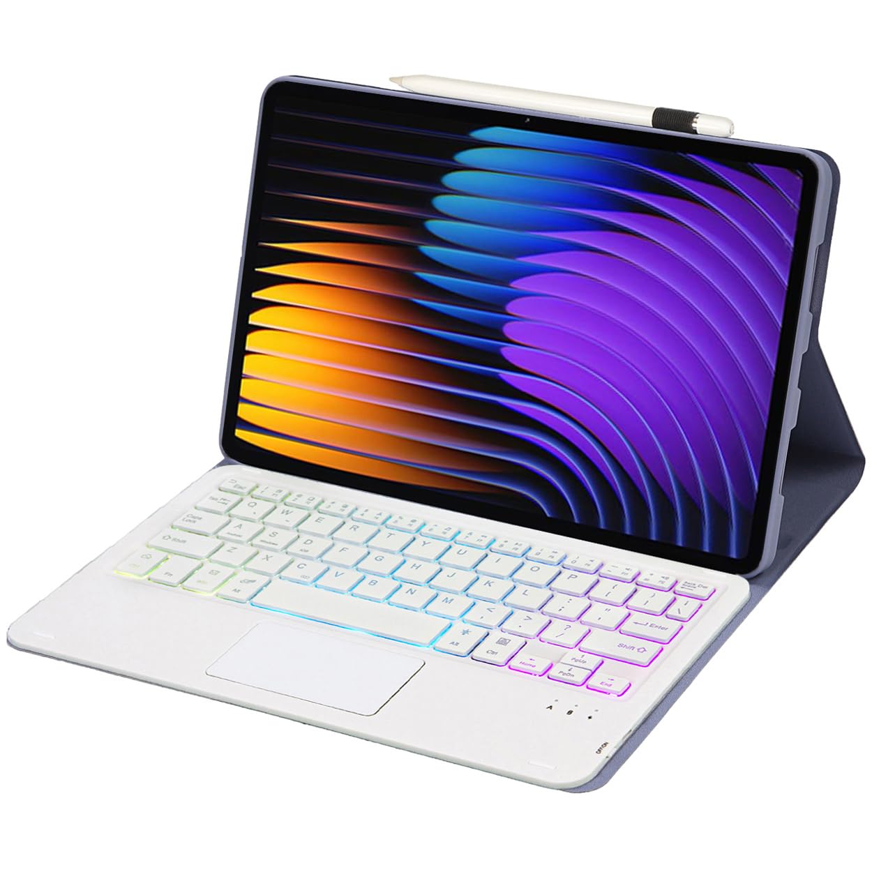 Etui na klawiaturę do Xiaomi Pad 8 / Xiaomi Pad 8 Pro (11,2 cala), bezprzewodowa klawiatura Bluetooth, etui folio | podświetlana klawiatura | mysz dotykowa