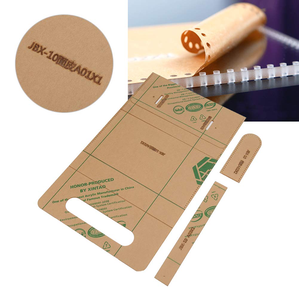 Set di stencil in pelle, acrilico trasparente fai da te in pelle