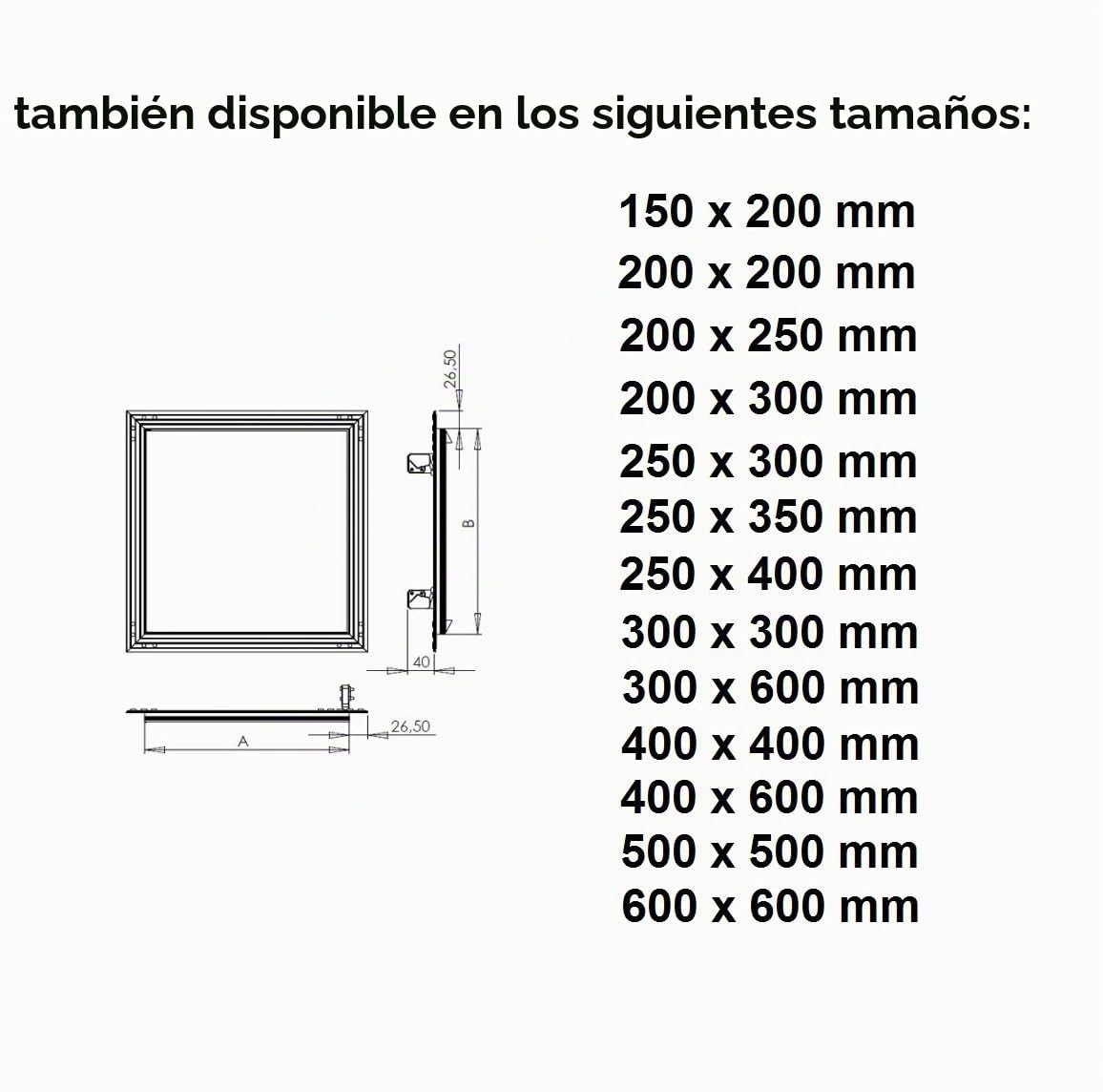 MKK-SHOP KRAL13 - Tapa (400 x 600 mm, pladur, 12,5 mm, marco de aluminio), color verde menta