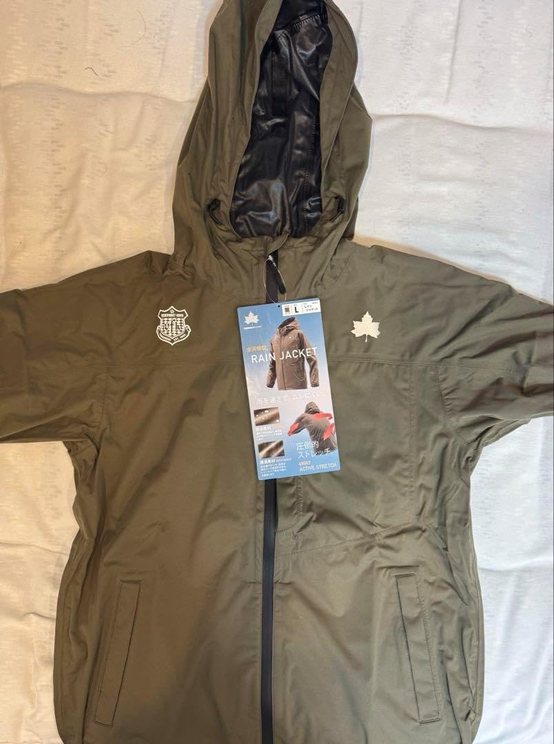 ヴァンフォーレ甲府LOGOSコラボ4WAYストレッチレインジャケット　カーキ ヴァンフォーレ甲府LOGOSコラボ4WAYストレッチレインジャケット カーキ