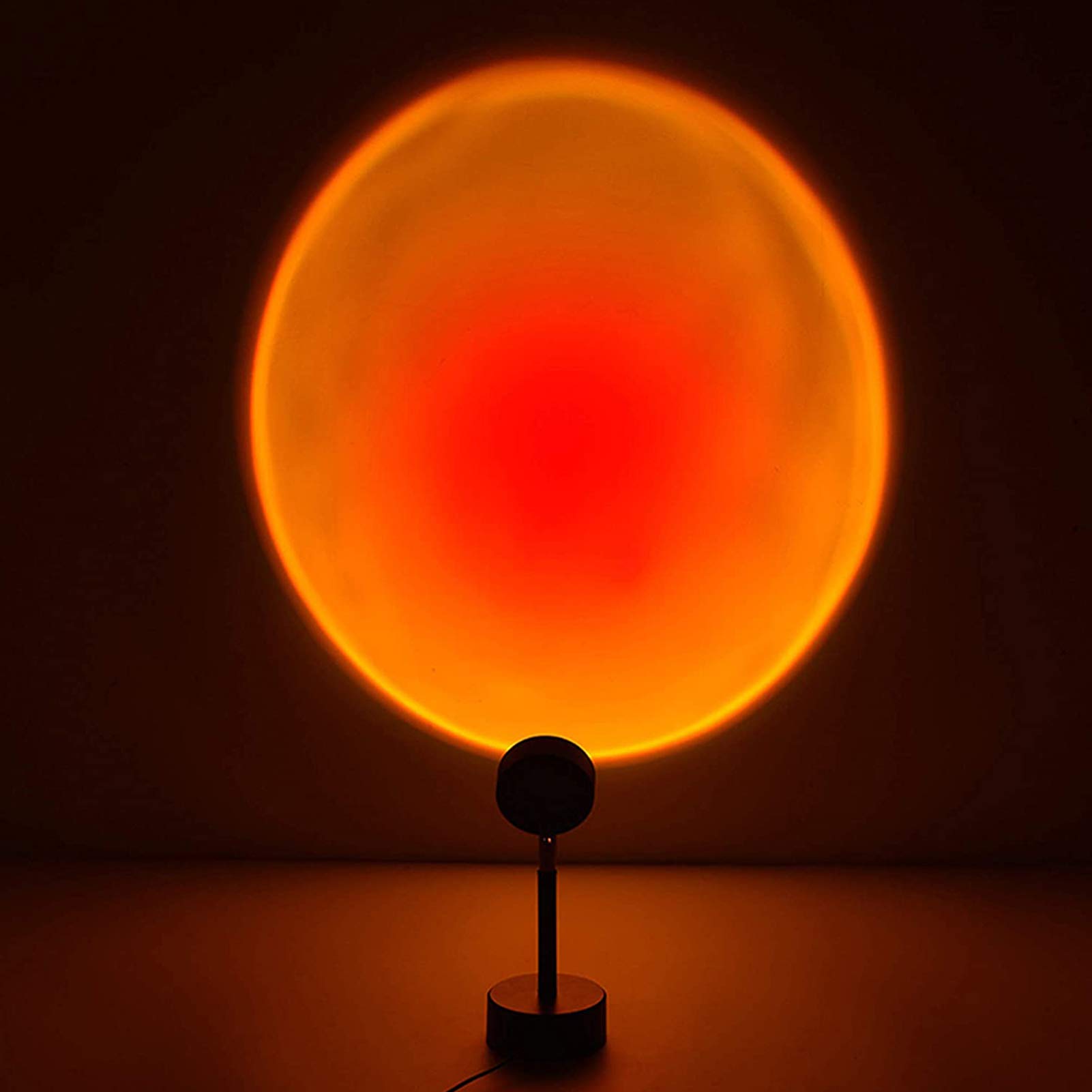 U HOOME Sunset Projection Lamp, Night Light Projector Led Lamp, 180 Degree Rotation Floor Stand Modern Projection Lamp, Romantic Sunset Lamp for Party Movie Cinema Theme Decor(Sunset Red)
