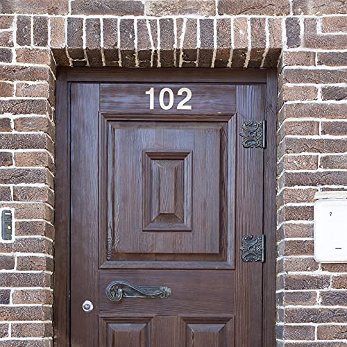 Image of 20 Pieces House Numbers Mailbox Numbers 0-9, 3D Door Address Numbers Self Adhesive Mailbox Numbers Sticker or House, Apartment, Office, Hotel Room, Mailbox Signs (White,2.76 Inch)