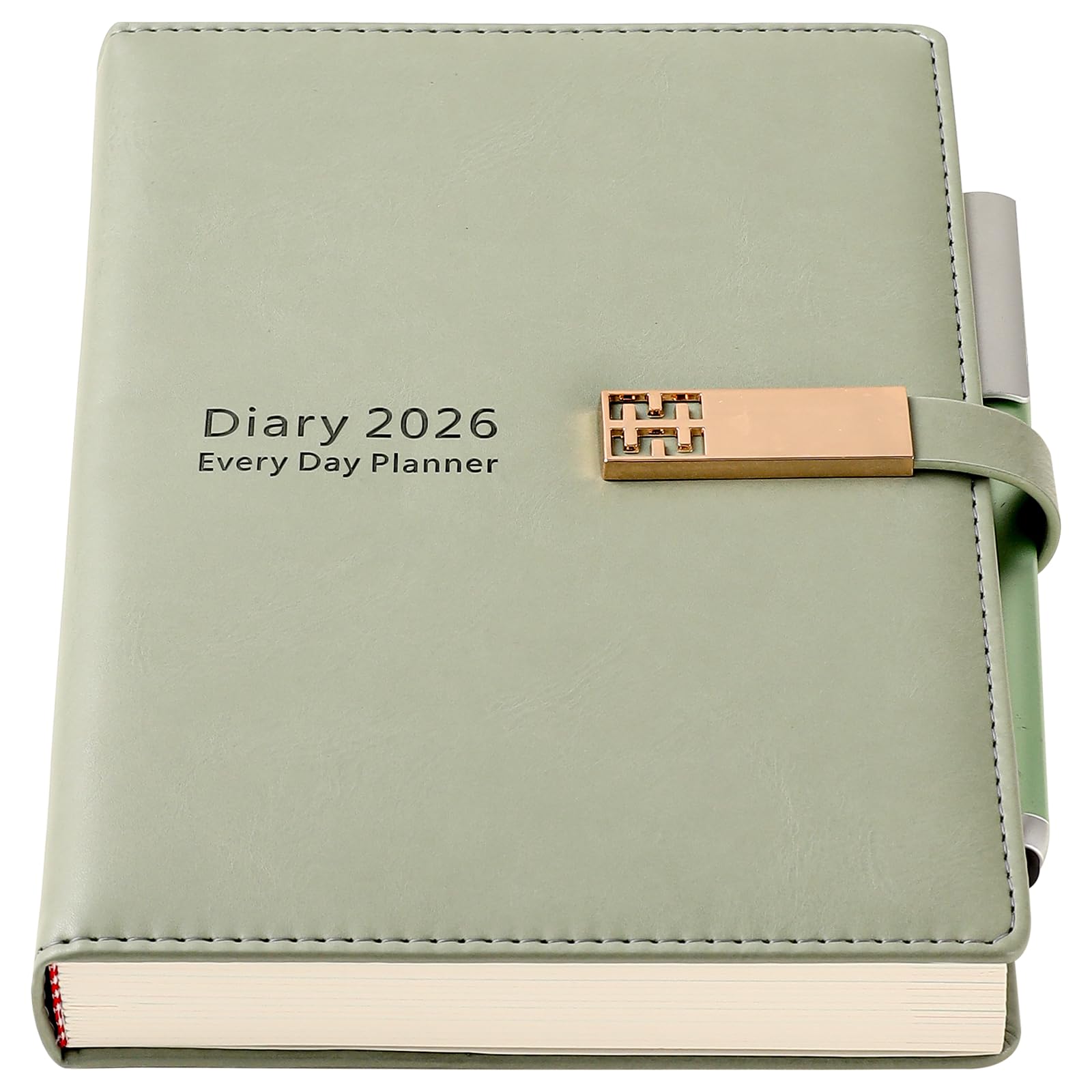 Akademischer Kalender 2026 (Dairy), A5, Seite pro Tag von Januar 2026 bis Dezember 2026, Organizer, Tagesplaner mit bunten monatlichen Registern, Stift, Stiftschlaufe und Innentasche, Lesezeichen