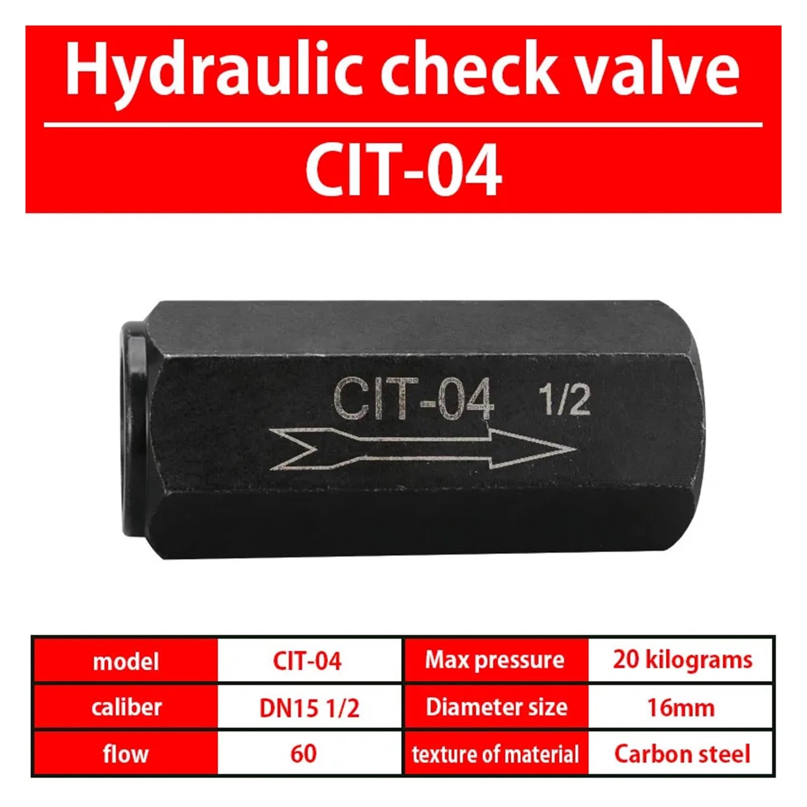 1 stücke Hydraulische einweg Drossel ventil KC-02/034 hydraulische Zylinder einweg ventil(CIT-04)