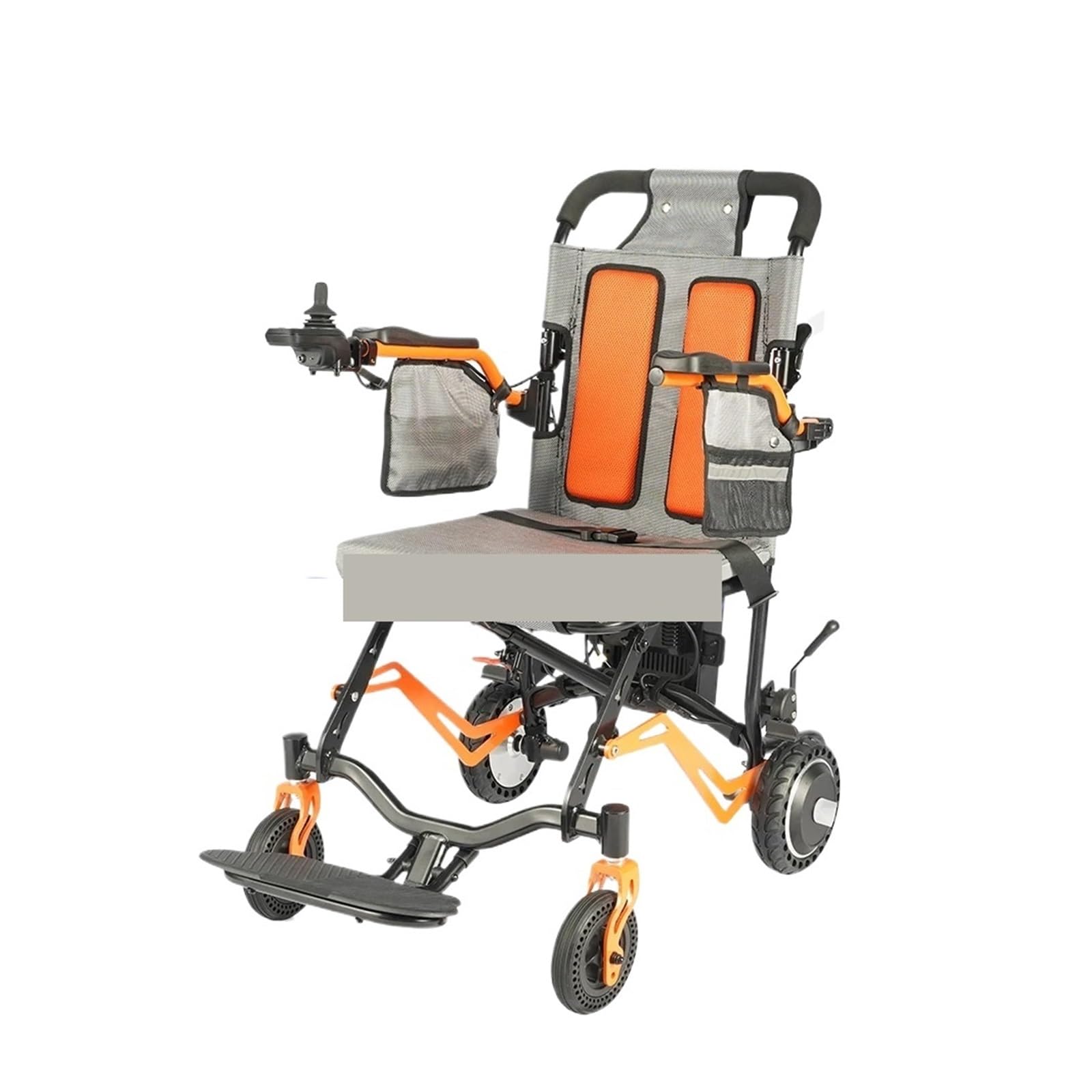 Ultralekki, Składany, Czterokołowy Elektryczny Wózek Inwalidzki Ze Stopu Aluminium Dla Osób Niepełnosprawnych I Starszych Wygodna Płynna Mobilność(Orange)