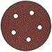 PORTER CABLE 735500625 5" 60-Grit Hook and Loop 5-Hole Disc Sandpaper (25 Pack)