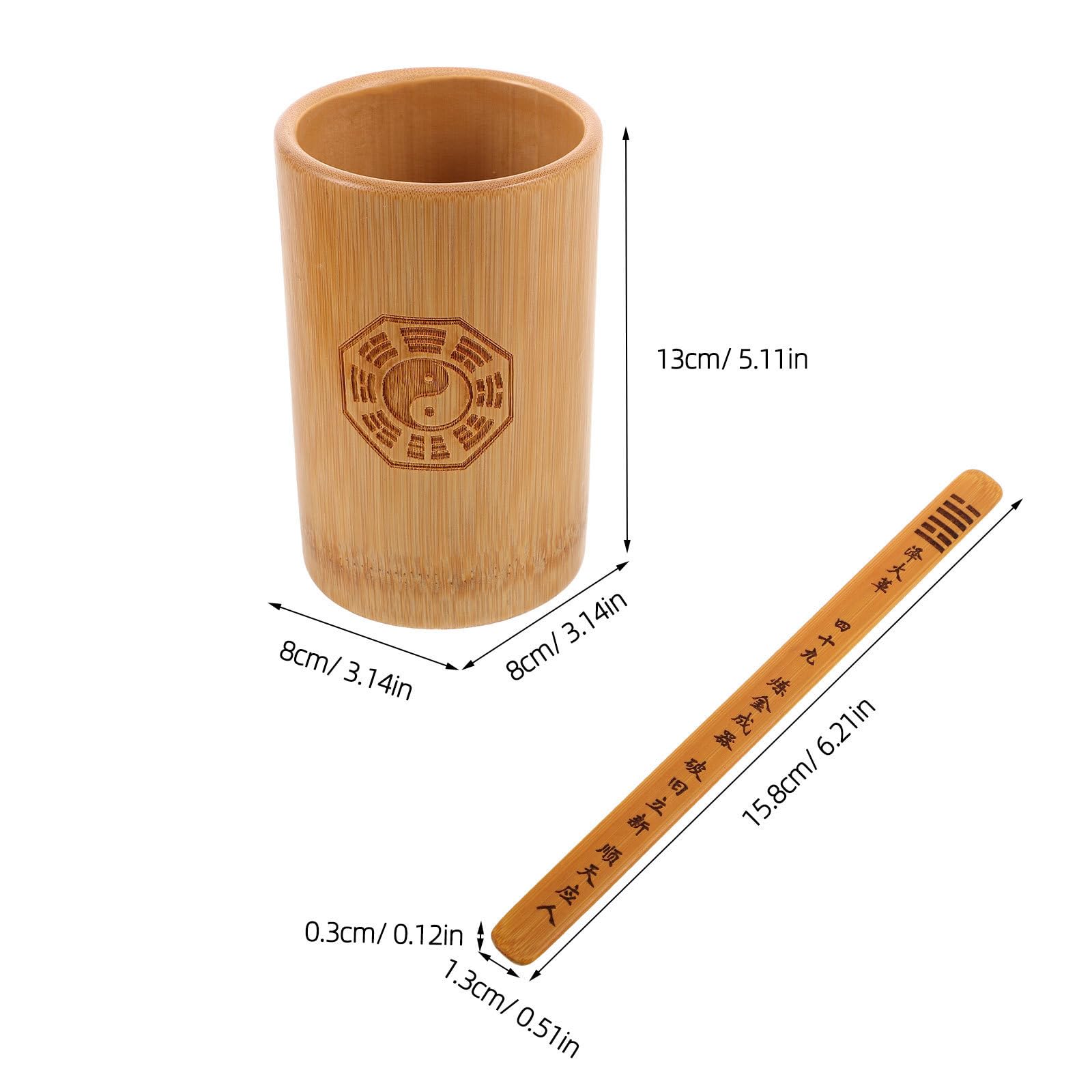 Toyvian Herramienta de Adivinación I Ching con Bambú y Tubo