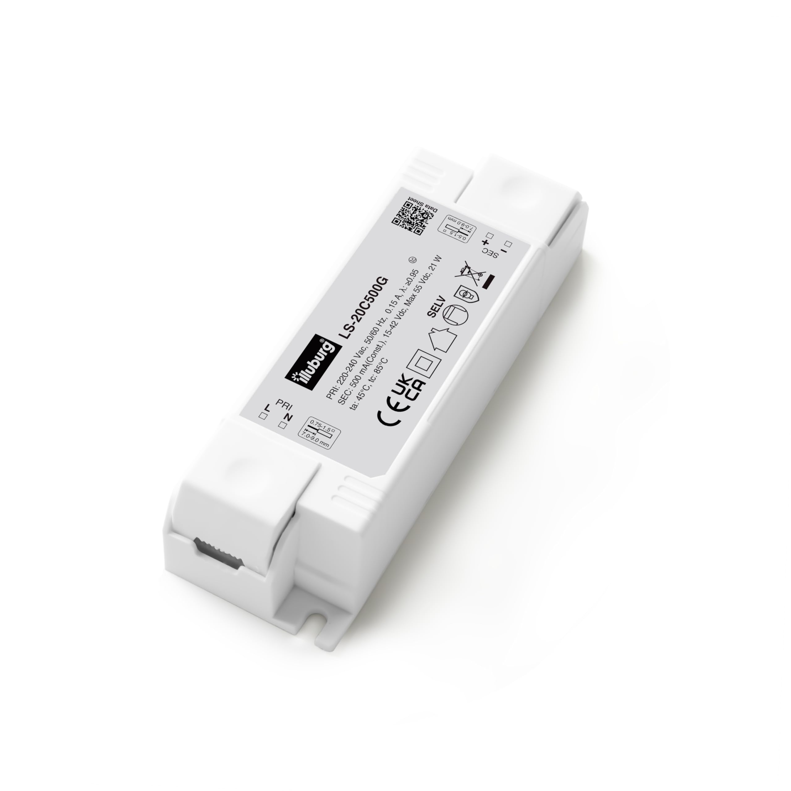 illuburg LED Driver 500mA Constant Current 7.5W - 20W Flickerfree LED Power Supply Transformer — image 1